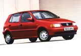 Čelní sklo VOLKSWAGEN POLO r.v. 1994-1999,  tónované zelené + zelený pruh