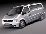 Čelní sklo MERCEDES VITO/VIANO 638 r.v. 1996/--, - tónované zelené + zelený pruh